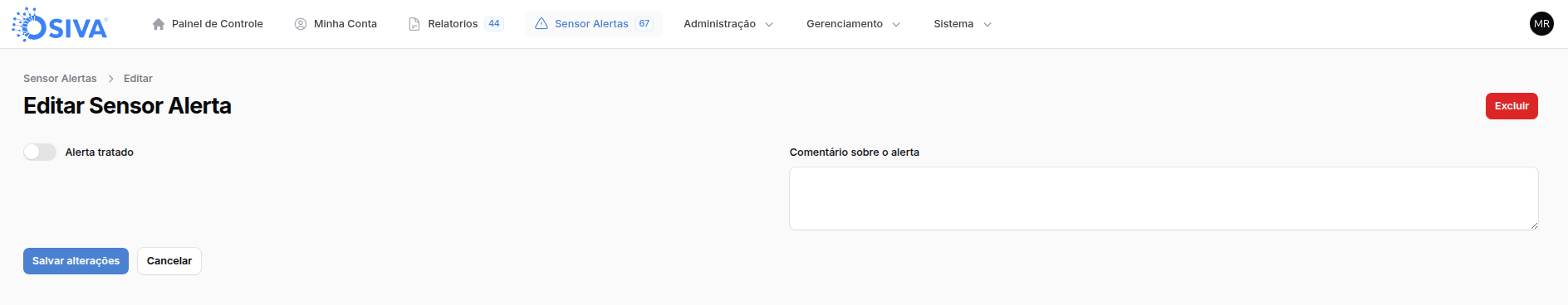 Histórico de Alertas